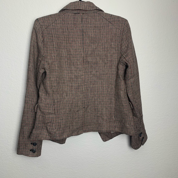 Free people chessboard snark linen blazer S - Picture 9 of 10